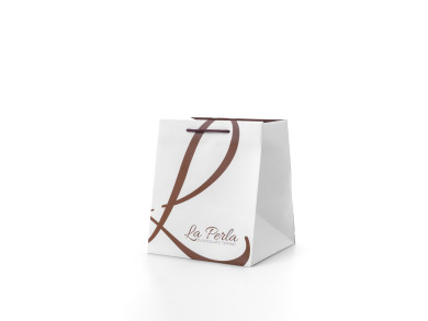 Shopping bag personalizzata 25x25x30 H - Carta patinata 165 gr. - plastifica opaca - Stampa 1 colore - maniglia corda cotone cacao cm 50